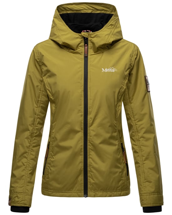 Marikoo Damen Übergangsjacke leichte wind- und wasserabweisende Jacke mit Kapuze Moosgrün - Image 2