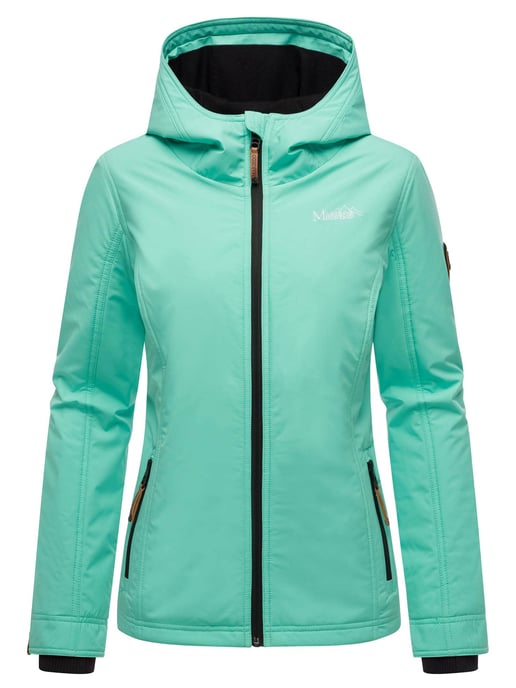 Marikoo Damen Übergangsjacke leichte wind- und wasserabweisende Jacke mit Kapuze Aqua Green - Image 2