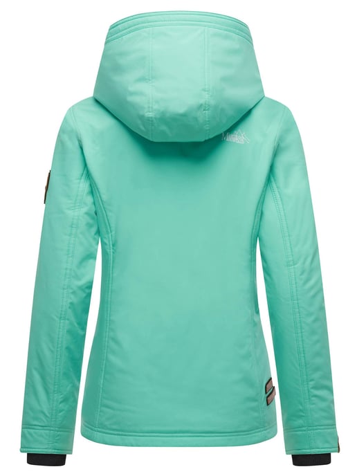 Marikoo Damen Übergangsjacke leichte wind- und wasserabweisende Jacke mit Kapuze Aqua Green - Image 4