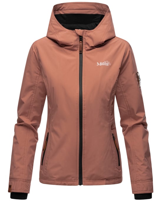 Marikoo Damen Übergangsjacke leichte wind- und wasserabweisende Jacke mit Kapuze Terracotta - Image 2