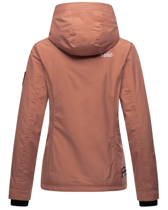 Marikoo Damen Übergangsjacke leichte wind- und wasserabweisende Jacke mit Kapuze Terracotta - Image 5