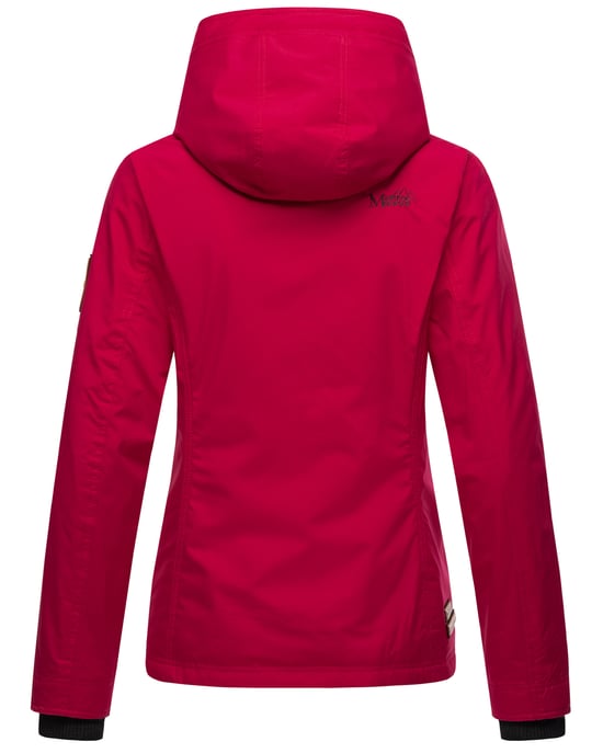 Marikoo Damen Übergangsjacke leichte wind- und wasserabweisende Jacke mit Kapuze Fuchsia - Image 5
