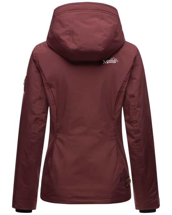 Marikoo Damen Übergangsjacke leichte wind- und wasserabweisende Jacke mit Kapuze Weinrot - Image 4