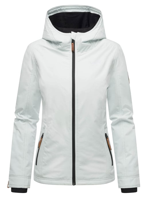 Marikoo Damen Übergangsjacke leichte wind- und wasserabweisende Jacke mit Kapuze Iceblue - Image 2