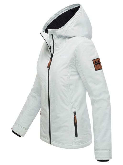 Marikoo Damen Übergangsjacke leichte wind- und wasserabweisende Jacke mit Kapuze Iceblue - Image 3