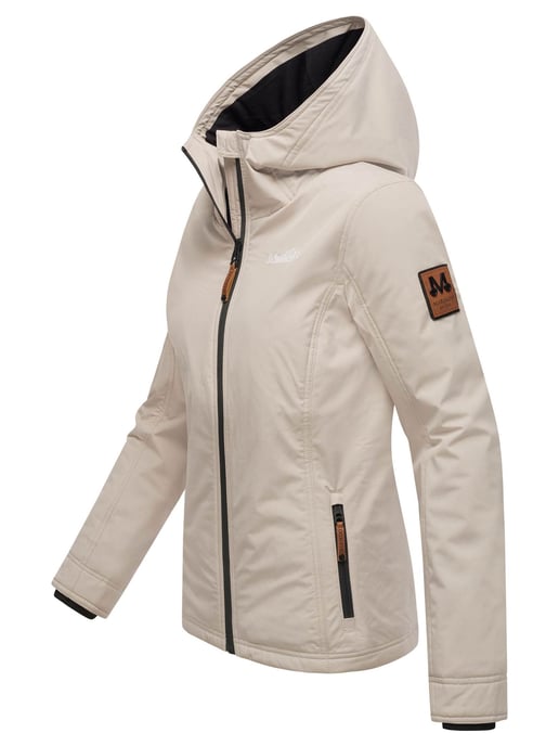 Marikoo Damen Übergangsjacke leichte wind- und wasserabweisende Jacke mit Kapuze Bone - Image 3