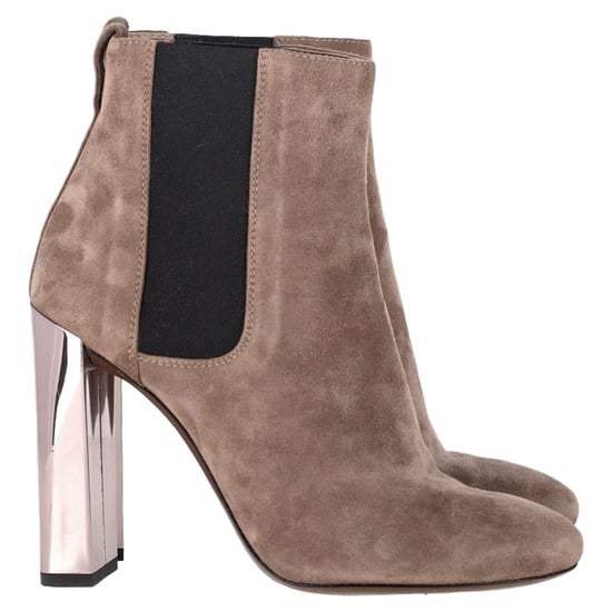Fendi Chelsea-Stiefel mit hohem Absatz aus braunem Wildleder - Image 1