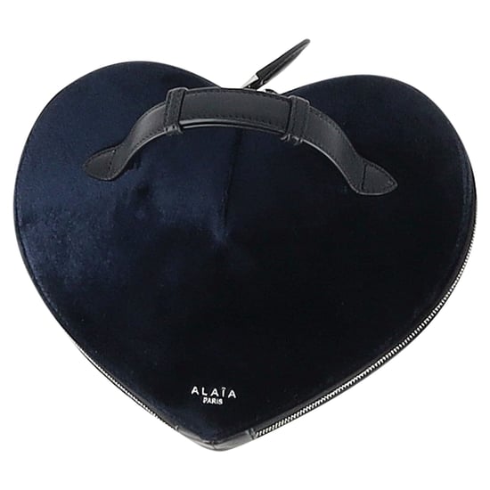 Alaïa Le Cœur Herz Clutch aus blauer Samt - Image 2