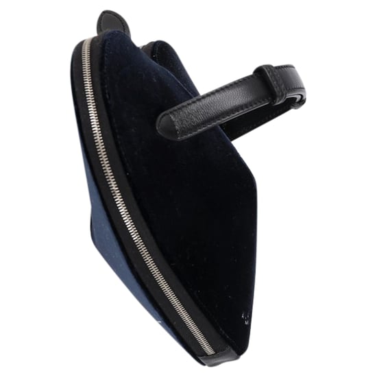 Alaïa Le Cœur Herz Clutch aus blauer Samt - Image 4