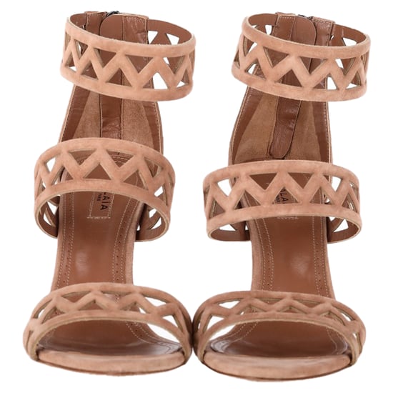 Alaïa 90 Laser-Cut Sandalen aus Nude Wildleder - Image 2