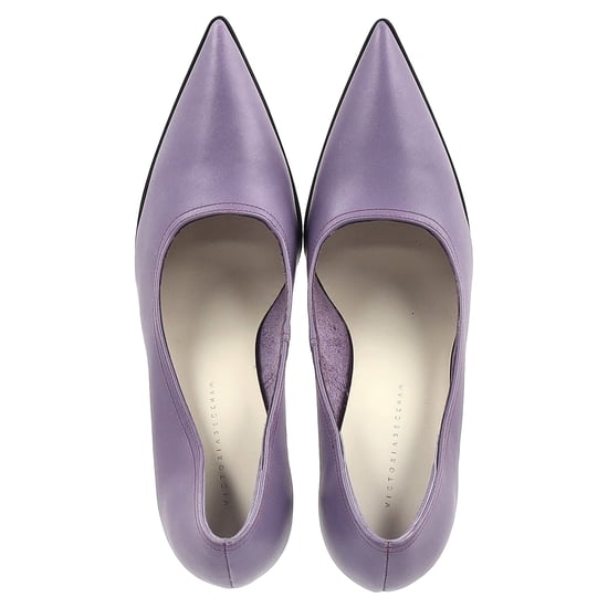 Victoria Beckham Spitzefuß-Pumps aus lila Leder - Image 3
