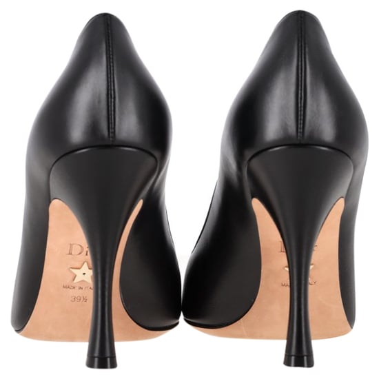 Christian Dior Absatzschuhe mit quadratischer Spitze aus schwarzem Leder - Image 5