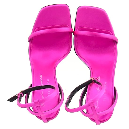 Sergio Rossi Evangelie 95 Riemchen-Sandalen aus pinkem Satin - Image 3