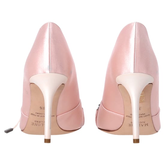 Malone Soulier Verzierter Spitz-Pumps aus hellrosa Satin - Image 4