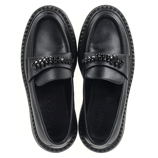 Jimmy Choo Bryer Flach-Pantoletten aus schwarzem Leder - Image 2