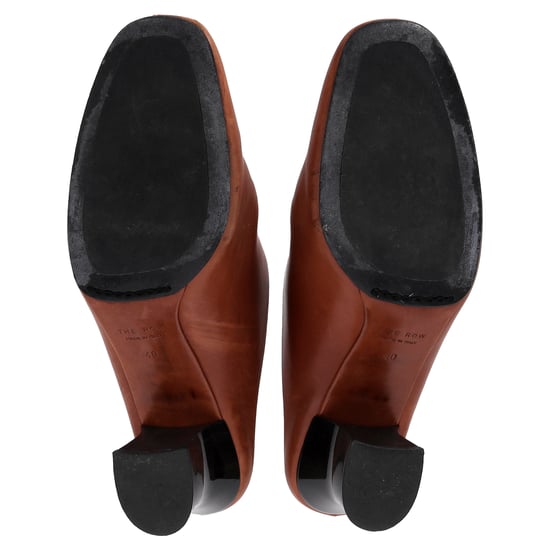 The Row Adela Absatzmules aus braunem Leder - Image 6