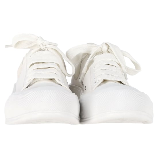 Alexander McQueen Deck Skate Plimsoll Sneakers aus weißem Canvas - Image 3