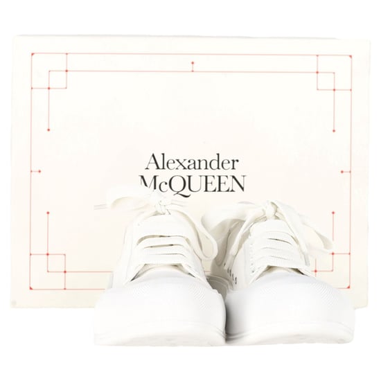 Alexander McQueen Deck Skate Plimsoll Sneakers aus weißem Canvas - Image 4