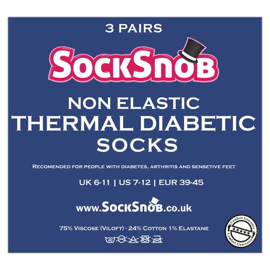 Dünne nicht-elastische thermische Diabetikersocken für Männer - Image 2
