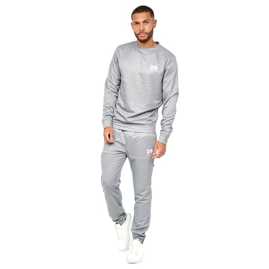 Crosshatch - "Langtons" Trainingsjacke Rundhalsausschnitt für Herren (Holzkohle) - Image 4