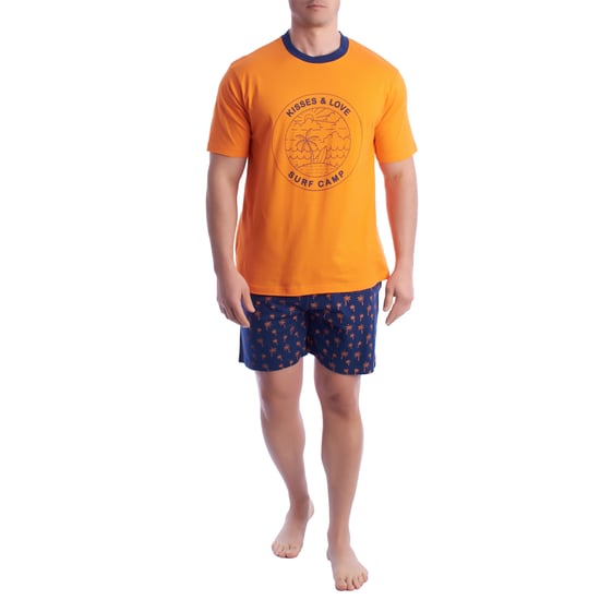 Herren-Pyjama mit kurzen Ärmeln aus 100 % Baumwolle KL30000 - Image 1