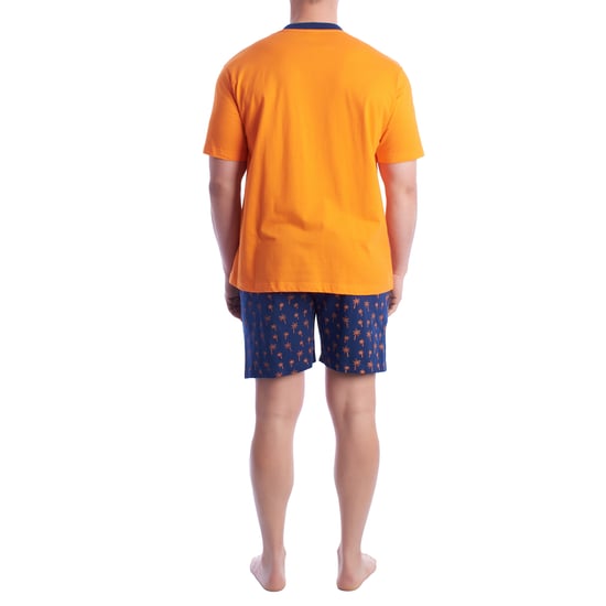 Herren-Pyjama mit kurzen Ärmeln aus 100 % Baumwolle KL30000 - Image 3