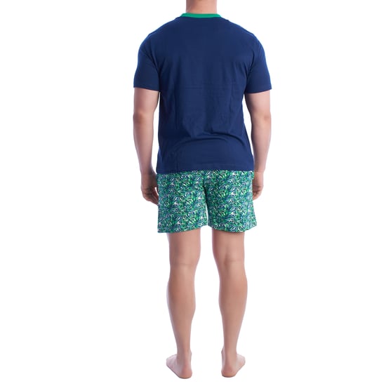 Herren-Pyjama mit kurzen Ärmeln aus 100 % Baumwolle KL30000 - Image 3