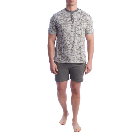 Herren-Pyjama mit kurzen Ärmeln aus 100 % Baumwolle KL30000 - Image 1