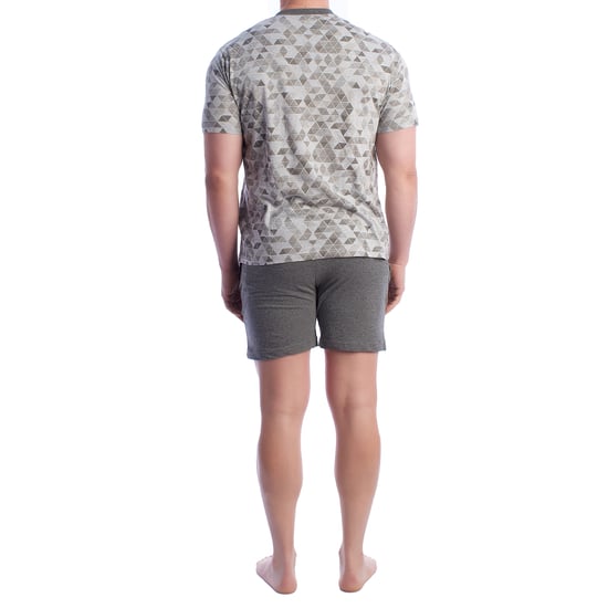 Herren-Pyjama mit kurzen Ärmeln aus 100 % Baumwolle KL30000 - Image 3