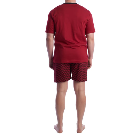 Herren-Pyjama mit kurzen Ärmeln aus 100 % Baumwolle KL30000 - Image 3