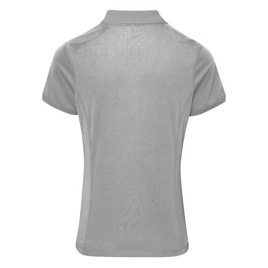Premier Damen Coolchecker Piqué Polo-Shirt / Polohemd, Kurzarm (Silber) - Image 2