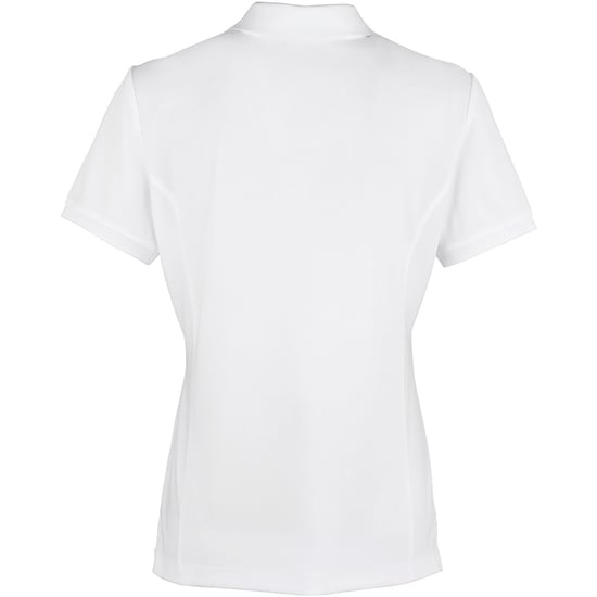 Premier Damen Coolchecker Piqué Polo-Shirt / Polohemd, Kurzarm (Weiß) - Image 2