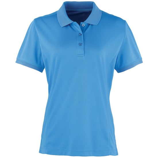 Premier Damen Coolchecker Piqué Polo-Shirt / Polohemd, Kurzarm (Saphir) - Image 1
