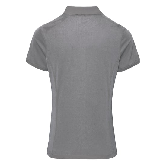 Premier Damen Coolchecker Piqué Polo-Shirt / Polohemd, Kurzarm (Dunkelgrau) - Image 2