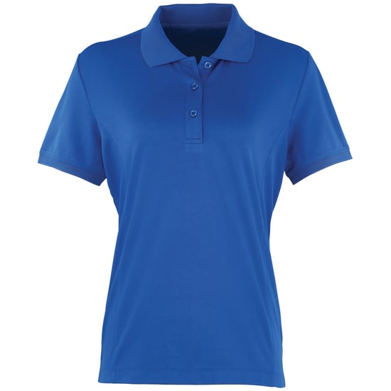 Premier Damen Coolchecker Piqué Polo-Shirt / Polohemd, Kurzarm (Königsblau) - Image 1