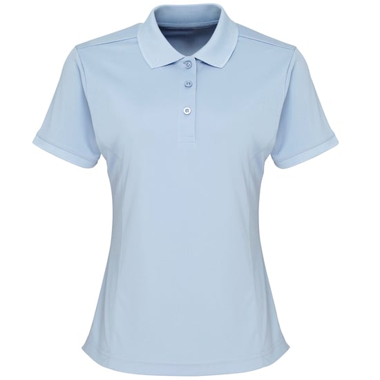 Premier Damen Coolchecker Piqué Polo-Shirt / Polohemd, Kurzarm (Hellblau) - Image 1