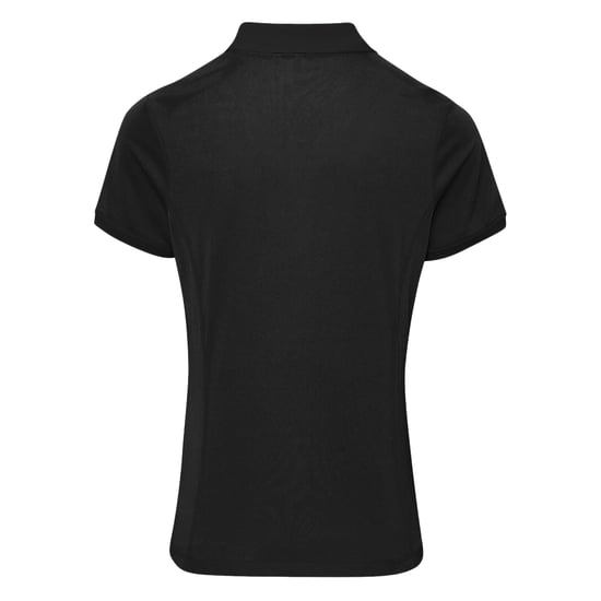 Premier Damen Coolchecker Piqué Polo-Shirt / Polohemd, Kurzarm (Schwarz) - Image 2