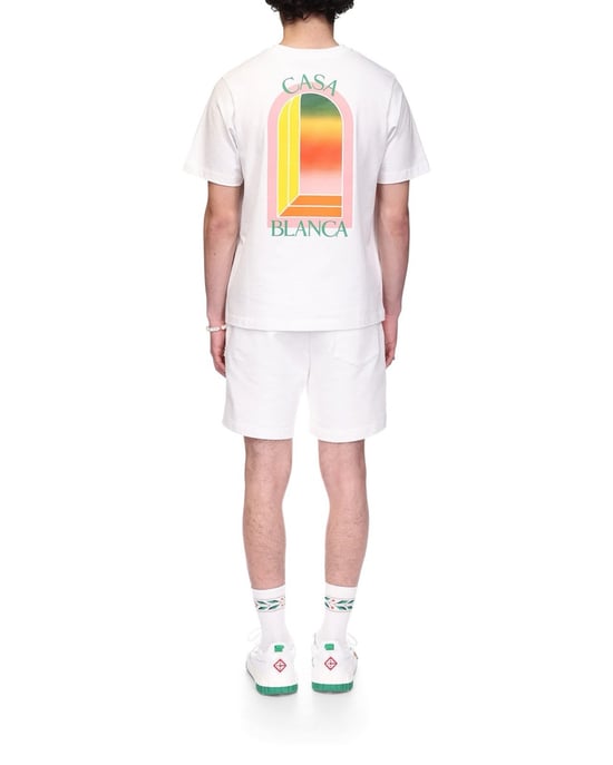 Casablanca Gradient Bogenlogo Bedrucktes T-Shirt in Weiß - Image 2