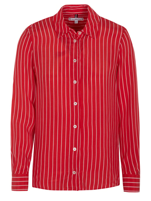 Tommy Hilfiger CUPRO ROPE STP Bluse rot - Image 1