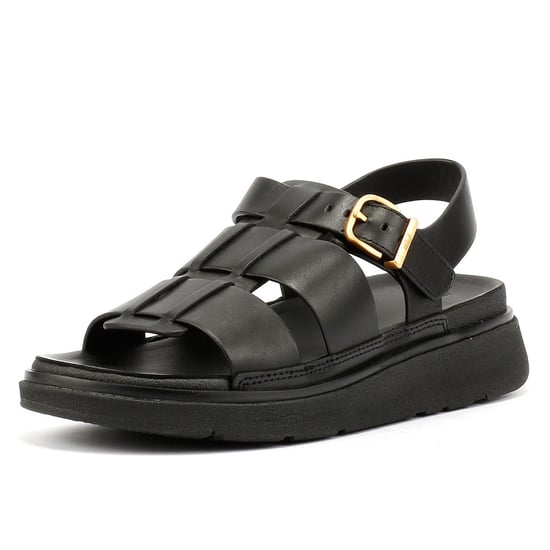 FitFlop GEN-FF Fisherman Damen Sandalen Aus Schwarzem Leder - Image 3