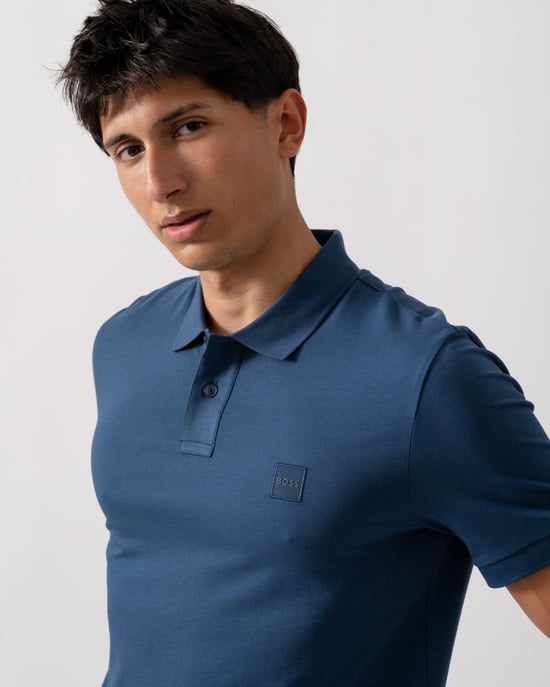 BOSS Orange Passenger Herren Stretch-Baumwoll Slim-Fit Polo-Shirt mit Logo-Patch - Image 2
