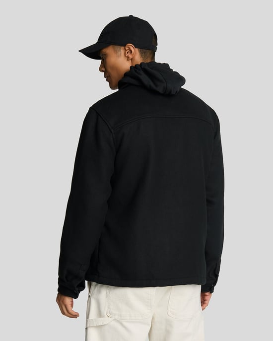 Lyle & Scott Plain Jet Black Overshirt-Jacke - Image 3