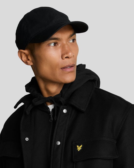 Lyle & Scott Plain Jet Black Overshirt-Jacke - Image 4