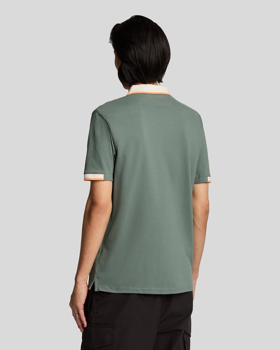 Lyle & Scott Halb-Tipp Polohemd - Grün - Image 3