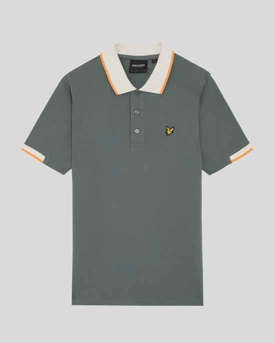 Lyle & Scott Halb-Tipp Polohemd - Grün - Image 5