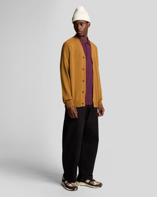 Lyle & Scott Branded Chest Logo Weavers Claret Burgundy Poloshirt - Image 2