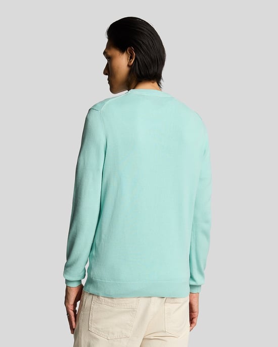 Lyle & Scott Baumwoll-Pullover mit Rundhalsausschnitt - Blau - Image 2
