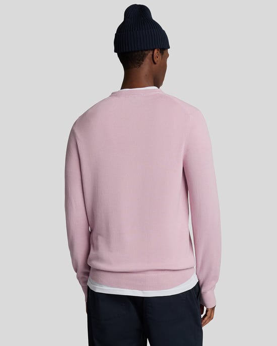 Lyle & Scott Baumwollpullover mit Rundhalsausschnitt - Rosa - Image 3