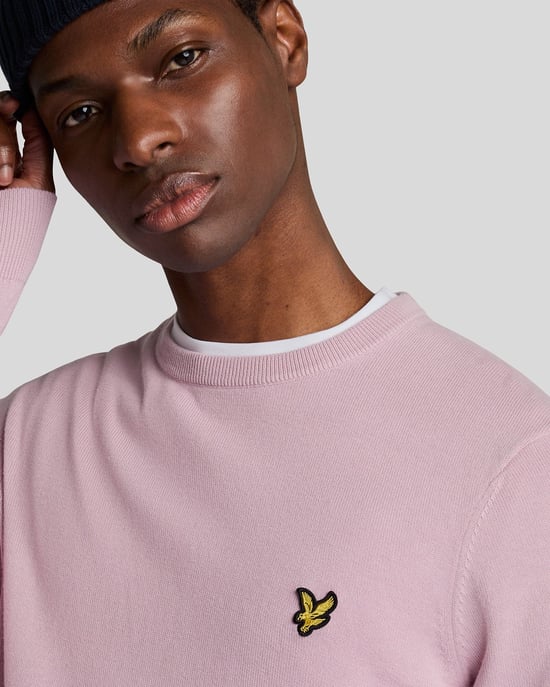 Lyle & Scott Baumwollpullover mit Rundhalsausschnitt - Rosa - Image 4