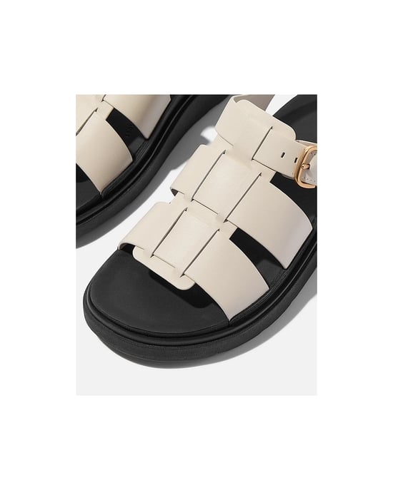 FitFlop GEN-FF Fisherman Damen Sandalen Aus Beige Leder - Image 3